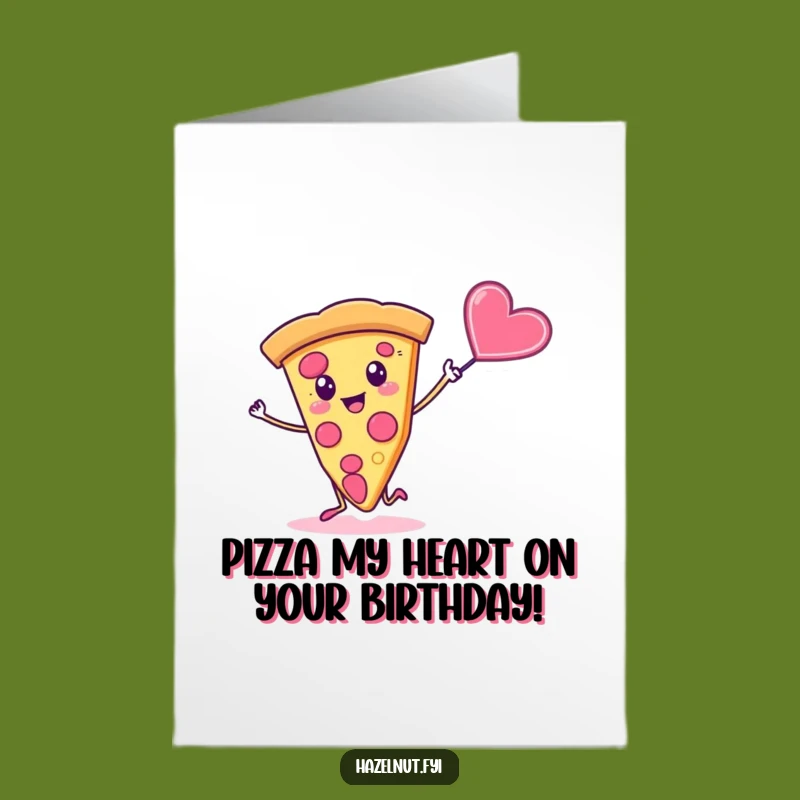Free Printable Birthday Card: Pizza & Candy Dance, Funny Downloadable Gift