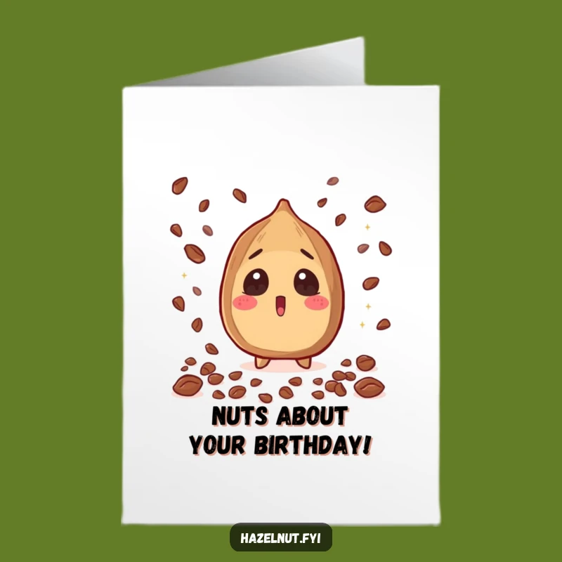 Free Printable Funny Birthday Card: Surprised Hazelnut Cacao Shower Downloadable