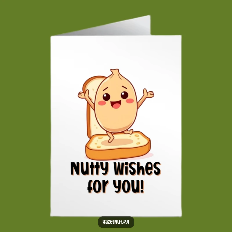 Free Printable Hazelnut Toast Dance Card: Funny Birthday Downloadable, Perfect DIY Gift!