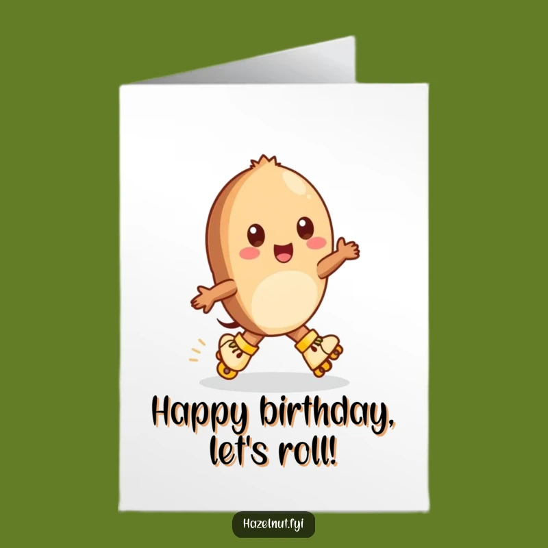 Free Printable Birthday Card: Hazelnut Skates in Fun, Downloadable Gift