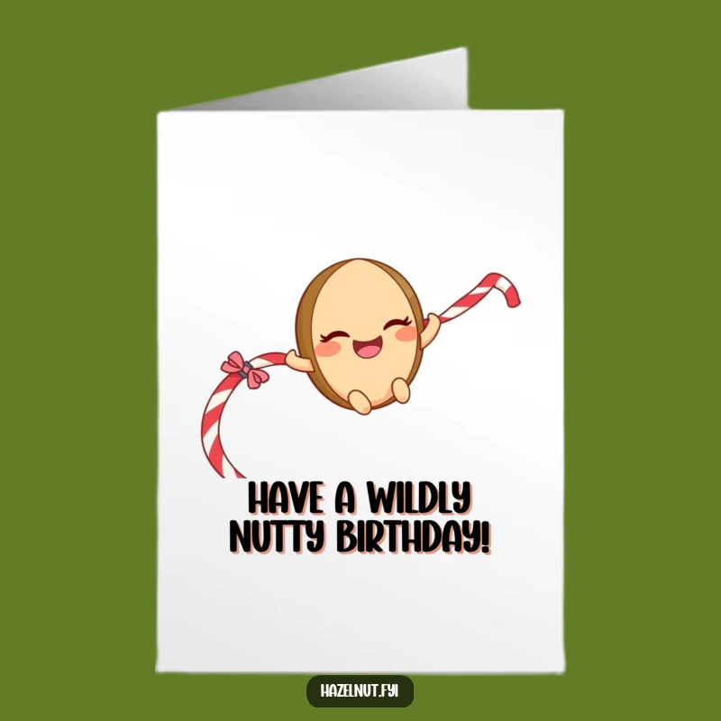 Free Printable Birthday Card: Licorice Rope Hazelnut - Funny Downloadable Thrill-Seeker Gift