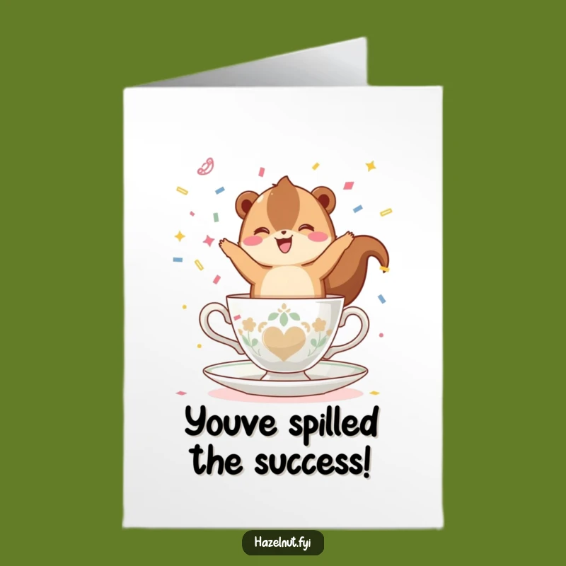 Free Printable Congrats Card: Celebratory Hazelnut Confetti Bash, Easy DIY Downloadable Gift!