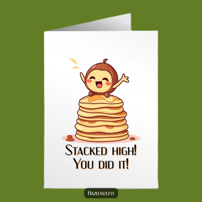 Free Printable Hazelnut Congrats Card: Breakfast Champion Funny Downloadable Greeting