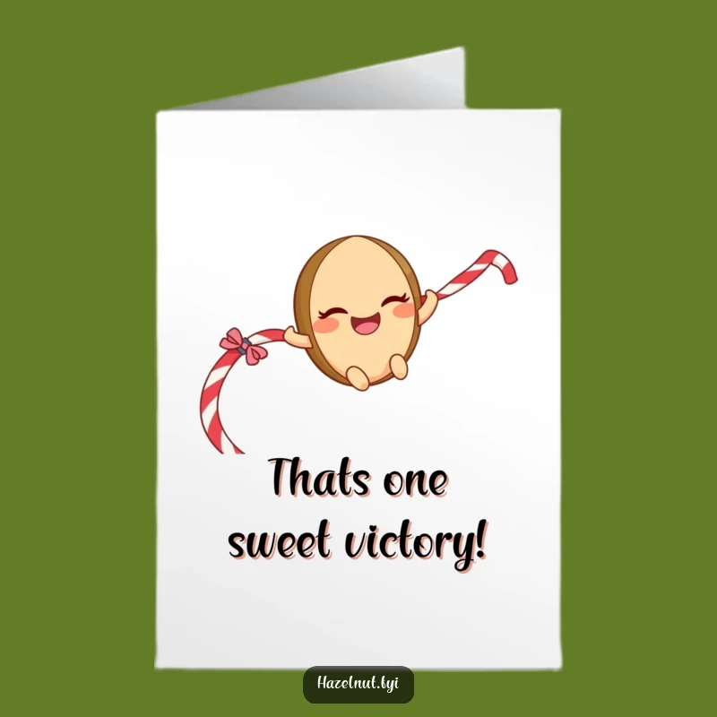 Free Printable Congrats Card: Hazelnut Licorice Slide - Funny Downloadable Adventurous Gift