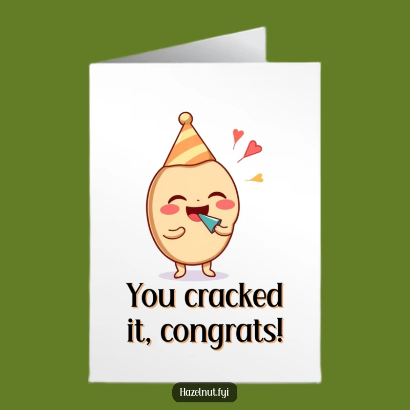 Free Printable Congrats Card: Hazelnut Party Animal, Humorous Downloadable Greeting