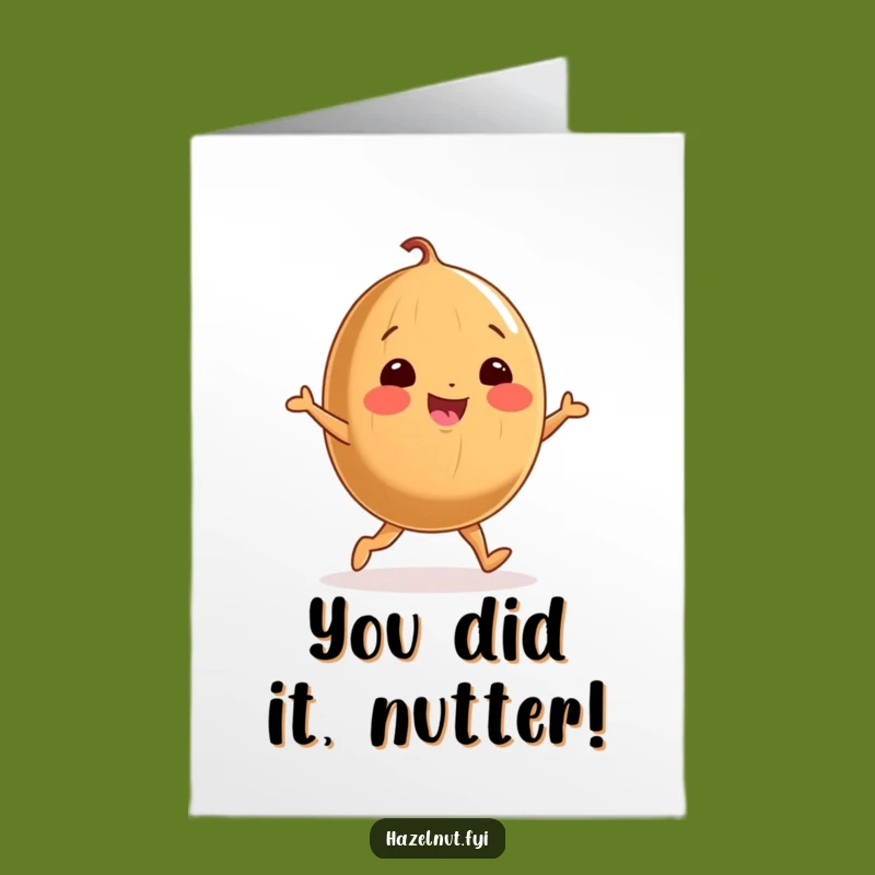 Delightful Free Printable Congrats Card: Dancing Hazelnut Celebrate