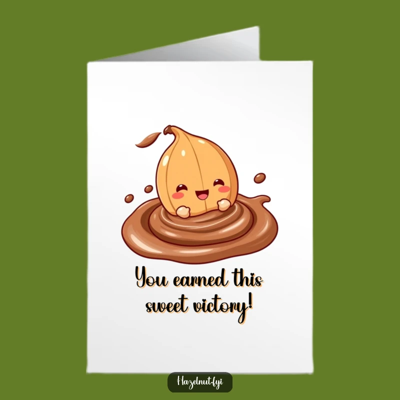 Free Printable Congrats Card: Hazelnut's Sweet Success, Humorous Achievement Downloadable