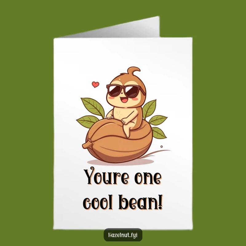 Free Printable Congrats Card: Hazelnut Coffee Bean Rider, Humorous Downloadable Greeting