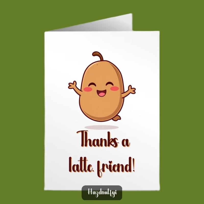 Free Printable Thank You Card: Coffee Bean Hop - Funny Downloadable Gift!