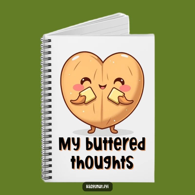 Funny Hazelnut Butter Heart Notebook: Cute Character Journal for Creative Ideas