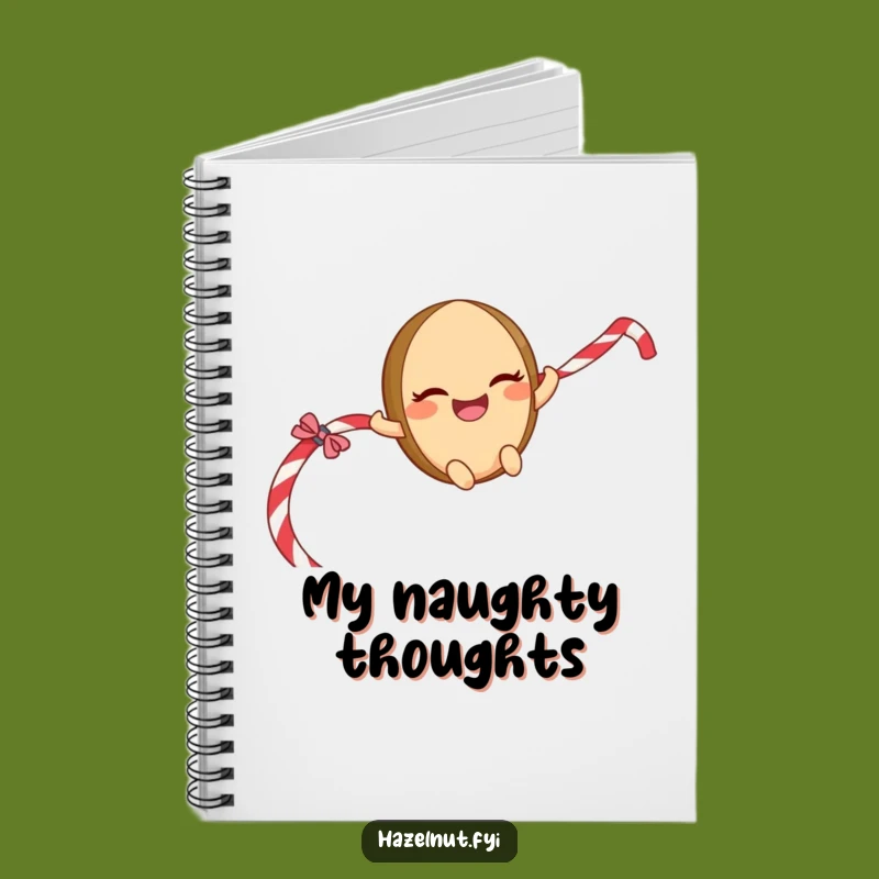 Funny Sliding Hazelnut Notebook - Mischievous Rope Rider Journal Gift