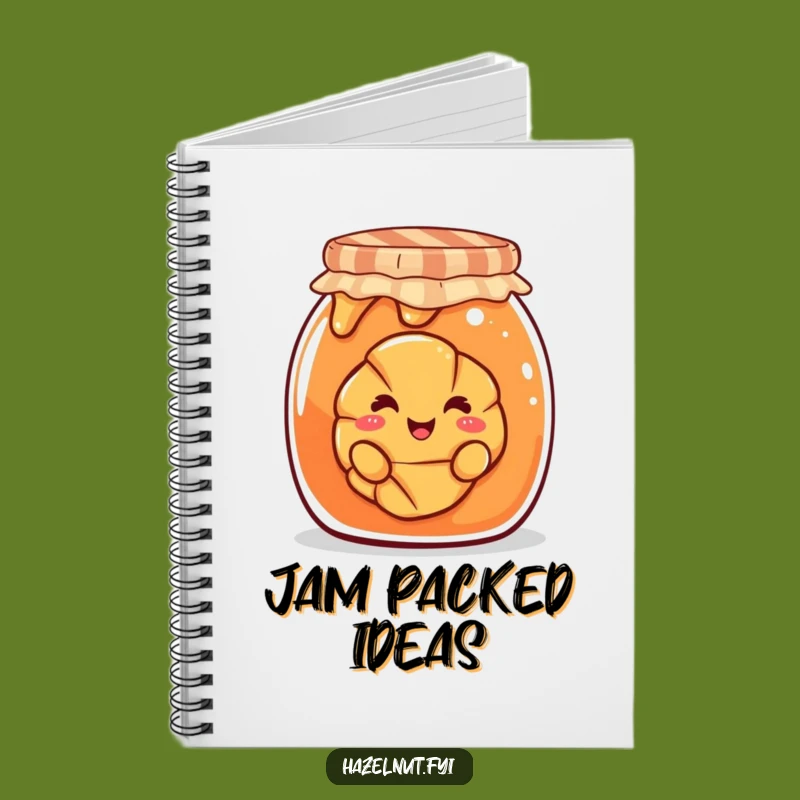 Funny Croissant Jam Notebook: Smiling Pastry, Perfect for Playful Notes