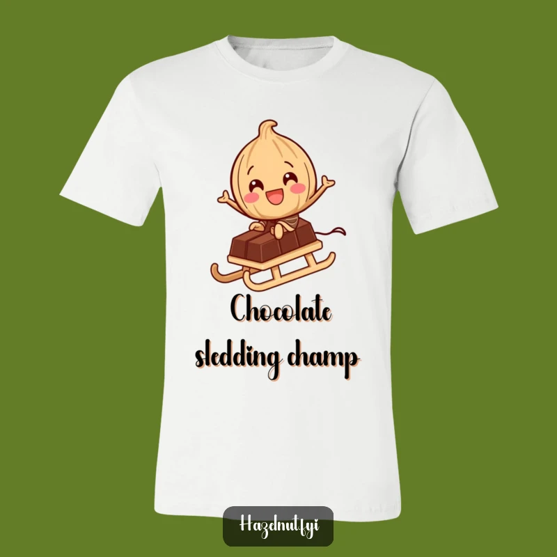 Funny Hazelnut Chocolate Sled T-Shirt: Sweet Adventure Apparel