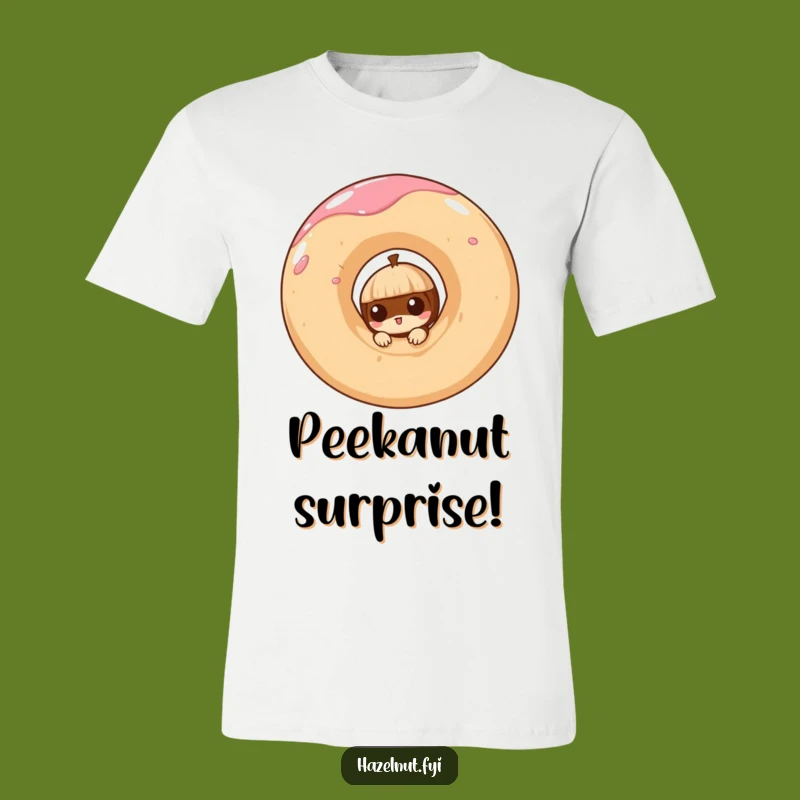 Funny Hazelnut Doughnut T-Shirt: Quirky Snack Lover Apparel & Gift!