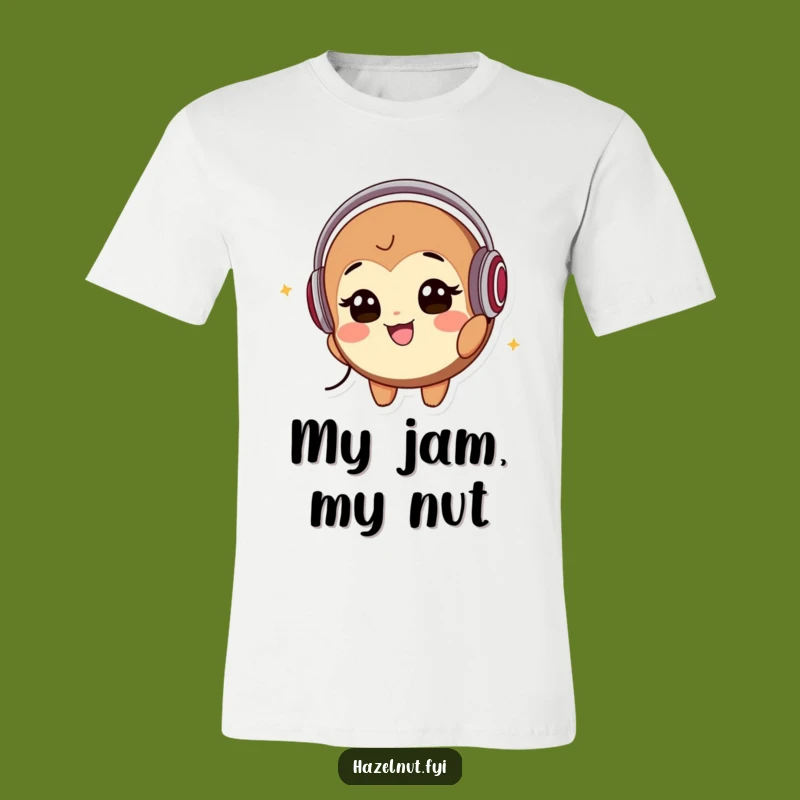 Funny Hazelnut Music Lover T-Shirt: Rock Out with Nutty Style