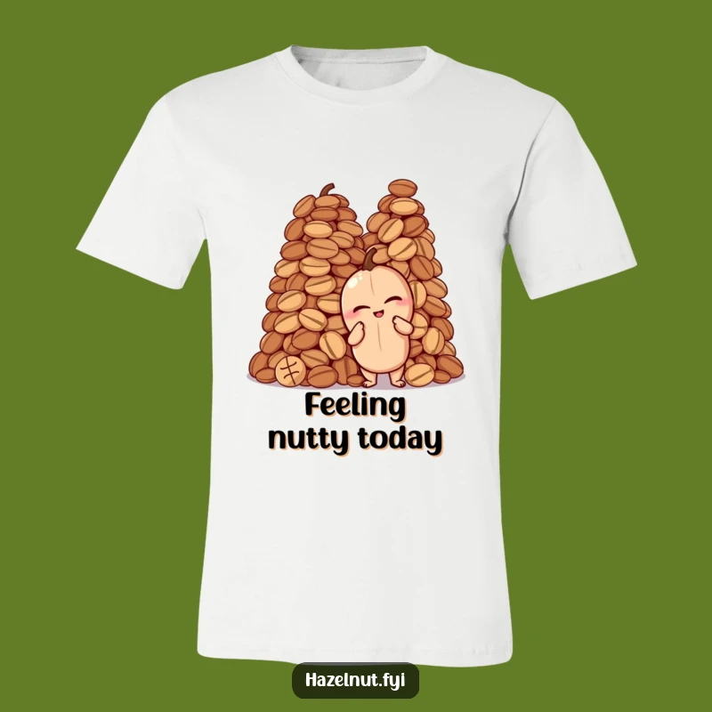 Funny Hazelnut Nutty T-Shirt: Winking Pose, Hilarious & Proud Tee