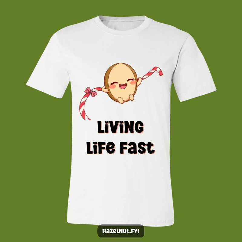 Funny Sliding Hazelnut T-Shirt - Mischievous Rope Rider Character Tee