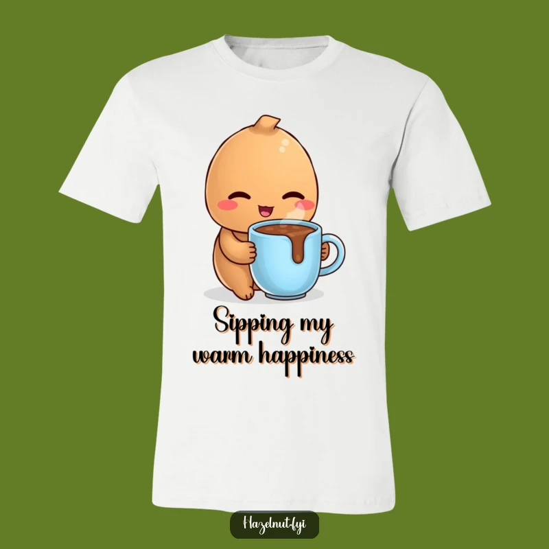 Funny Winking Nut Tee: Hot Chocolate Enthusiast, Cozy Style, Cute Casual Shirt