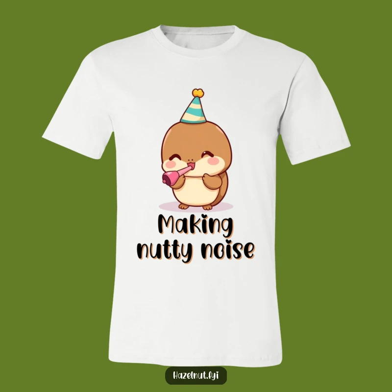Funny Party Hazelnut Noisemaker T-Shirt: Festive Fun Guaranteed