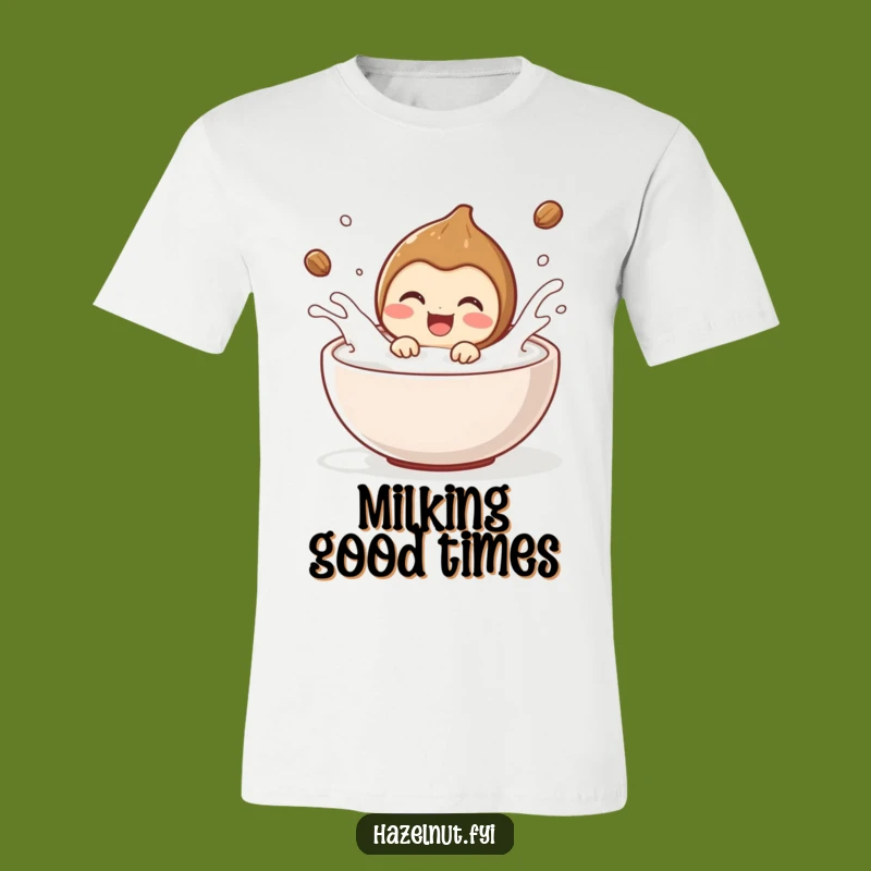 Funny Hazelnut Milk Splash T-Shirt: Joyful & Playful - Hilarious Funny Gift