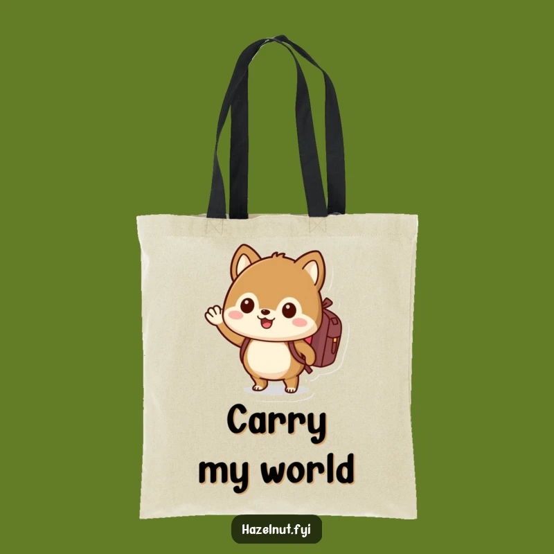 Funny Hazelnut Tote Bag: Carry Your Essentials with Adventurous Style