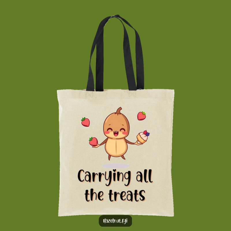 Funny Hazelnut Pastry Tote Bag: Carry Treats with this Nut, Great Gift