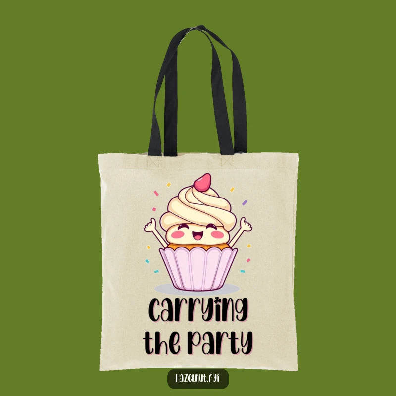 Funny Cupcake Confetti Tote Bag - Cute & Festive Accessory for Daily Errands