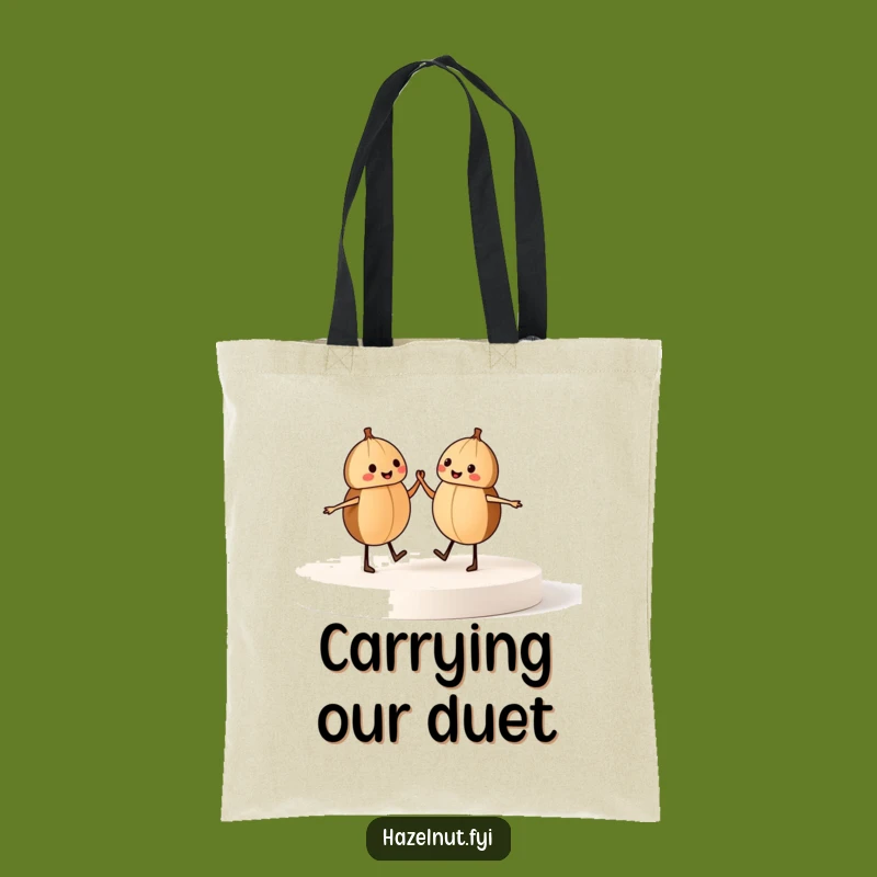 Funny Dancing Hazelnuts Tote Bag: Carry Your Essentials with Hilarious Rhythm and Style