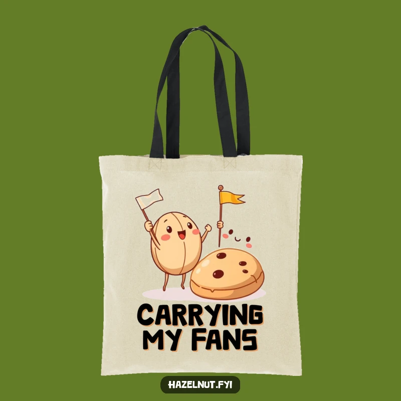 Funny Hazelnut Cookie Cheer Tote Bag - Humorous Snack Fan Carryall