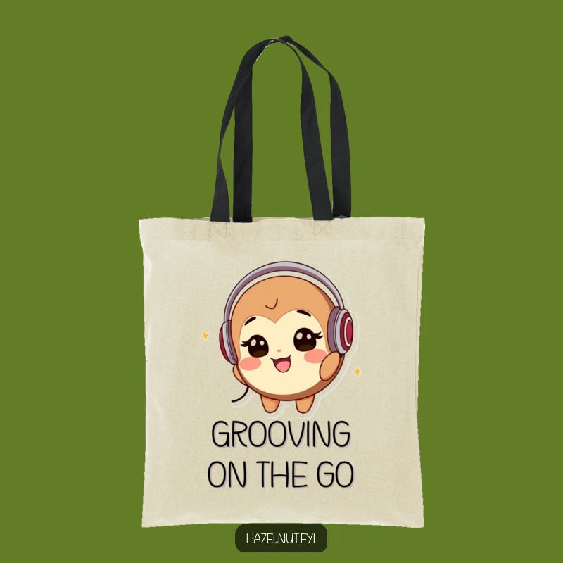 Funny Hazelnut Music Tote Bag: Carry Your Tunes in Style