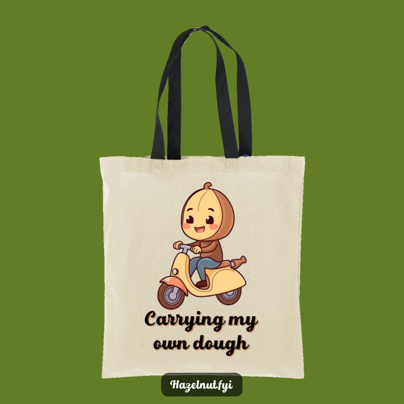 Funny Hazelnut Scooter Tote Bag - Durable & Humorous Nutty Carryall