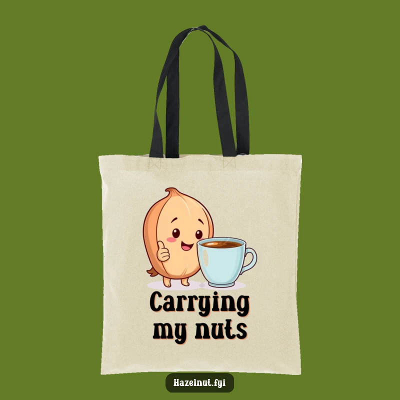 Funny Hazelnut Tote Bag: Coffee Nut Bag, Hilarious Carry-All Gift