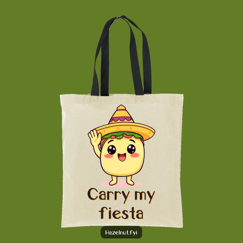 Funny Taco Tote Bag: Happy Food For A Stylish Hilarious Gift