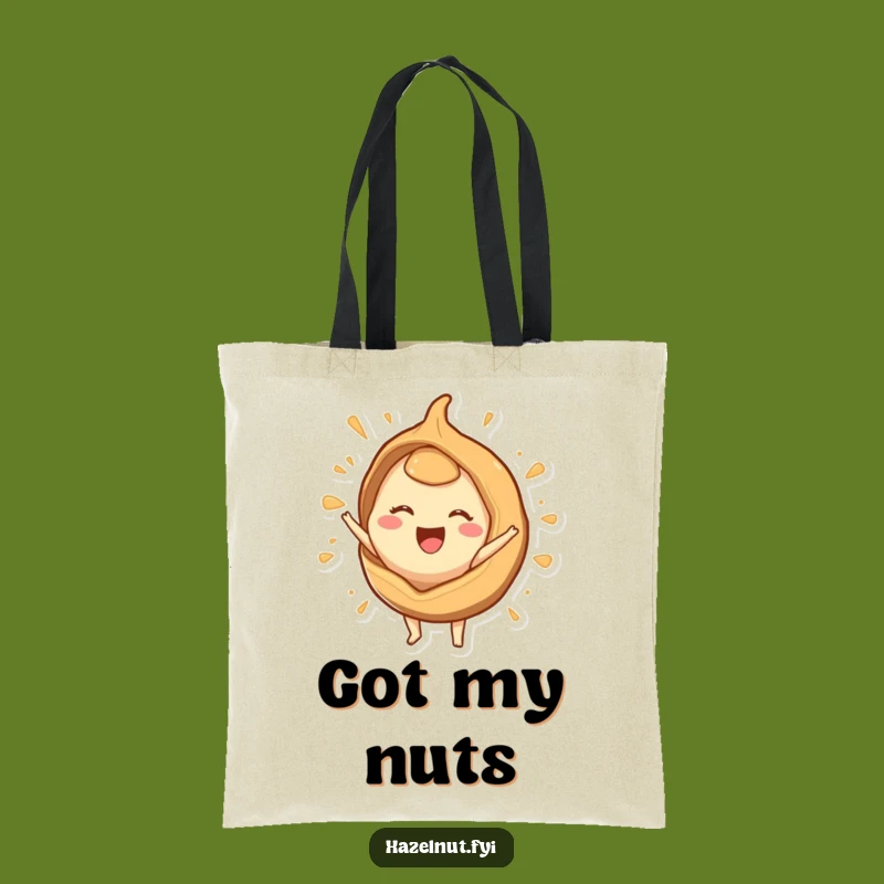 Funny Hazelnut Burst Tote Bag: Stylish Character Carry-All for Daily Adventures